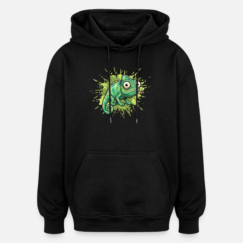Chameleon Graffiti Spritzer - Oversized Unisex Hoodie - Schwarz