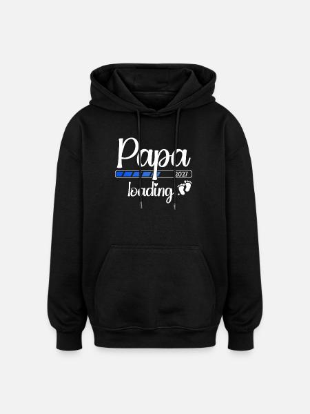 Dad 2027 Loading Dad-to-be 2027 - Oversized Unisex Hoodie - black