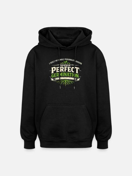 Perfekte Keimung | Microgreens Anzucht - Oversized Unisex Hoodie - Schwarz
