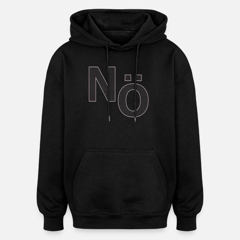 Non – Déclaration typographique minimale - Sweat à capuche oversize unisexe - noir