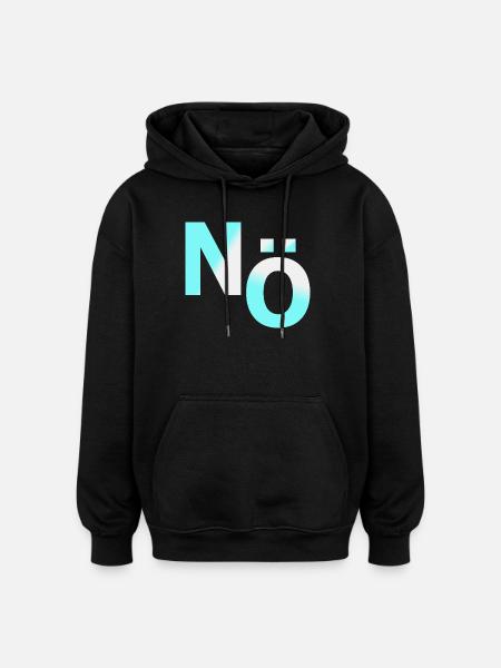Nö Nein Dagegen Demo - Oversized Unisex Hoodie - Schwarz