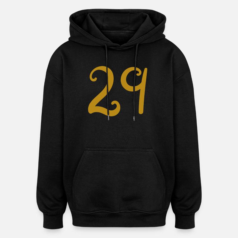 29 - Oversized Unisex Hoodie - Schwarz