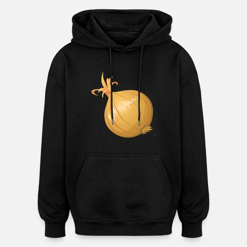 Oignons - Sweat à capuche oversize unisexe - noir