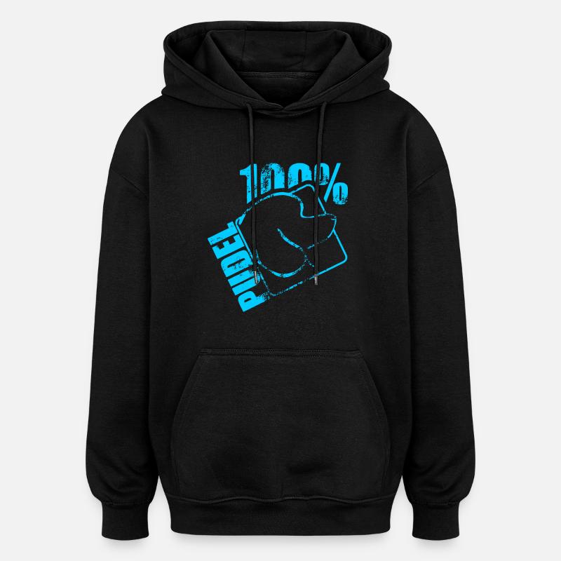 PUDEL 100 - Oversized Unisex Hoodie - Schwarz