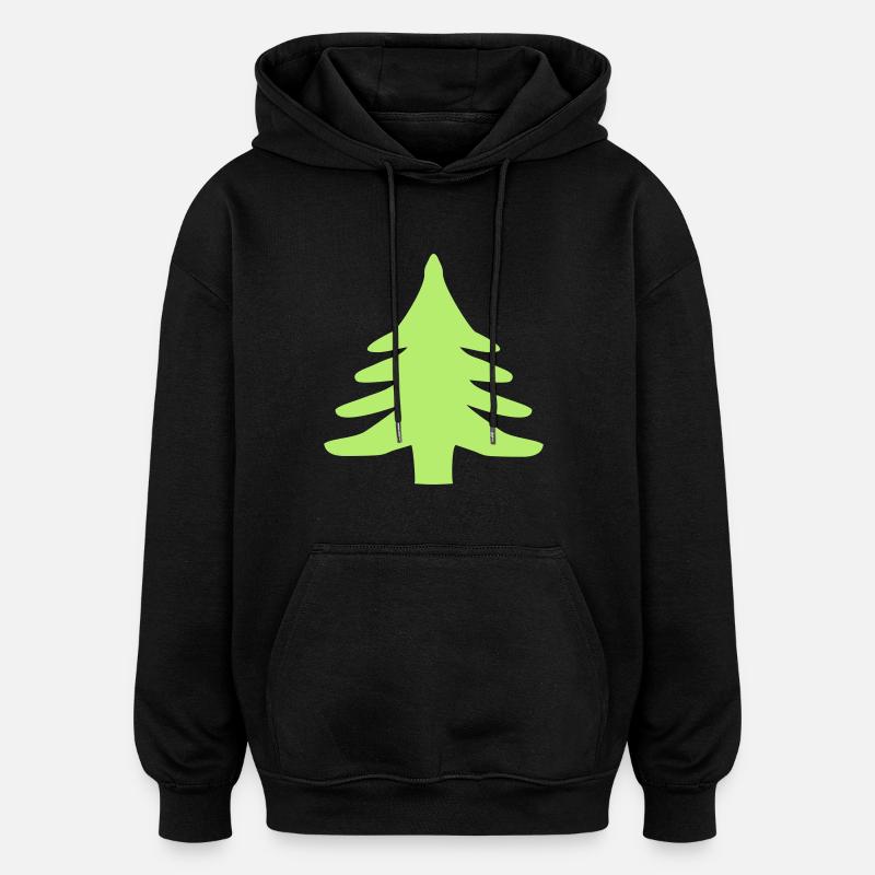 arbre de Noël - Sweat à capuche oversize unisexe - noir