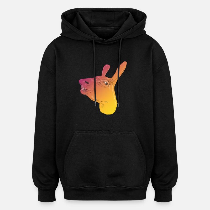 DONKEY - Sweat à capuche oversize unisexe - noir