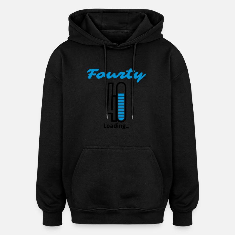 Fourty Chargement ... - Sweat à capuche oversize unisexe - noir