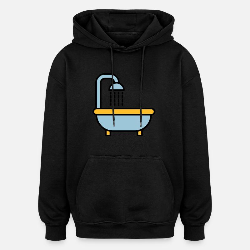 Badewanne - Oversized Unisex Hoodie - Schwarz
