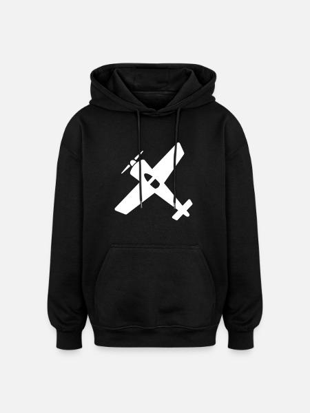 Flugzeug Geschenk Modellflugzeug - Oversized Unisex Hoodie - Schwarz