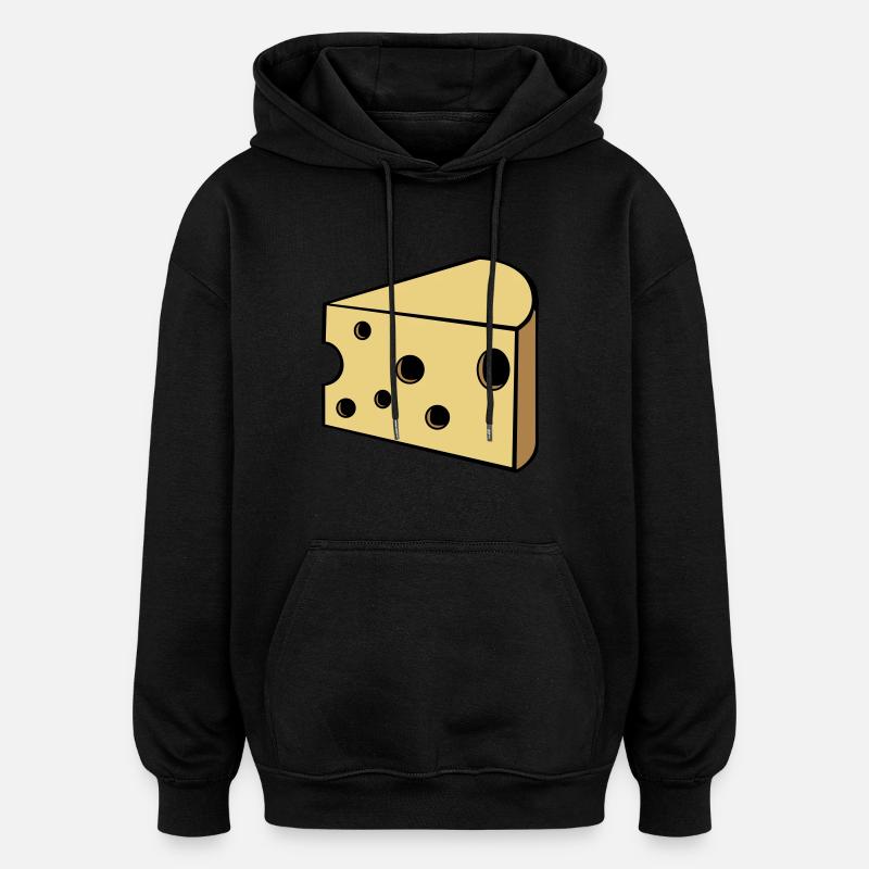 fromage - Sweat à capuche oversize unisexe - noir