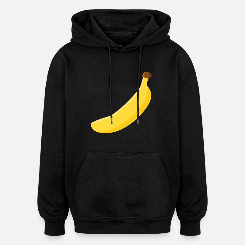 banane - Sweat à capuche oversize unisexe - noir