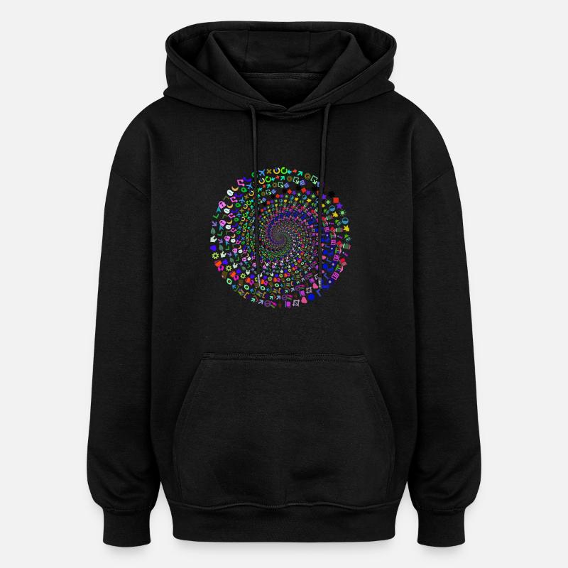 choses - Sweat à capuche oversize unisexe - noir