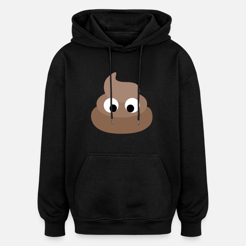 Caca d’émoji tas de merde - Sweat à capuche oversize unisexe - noir