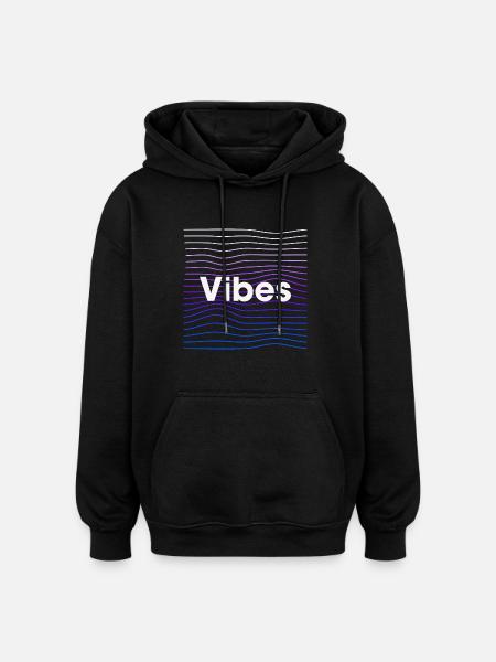 Vibes - Oversized Unisex Hoodie - black