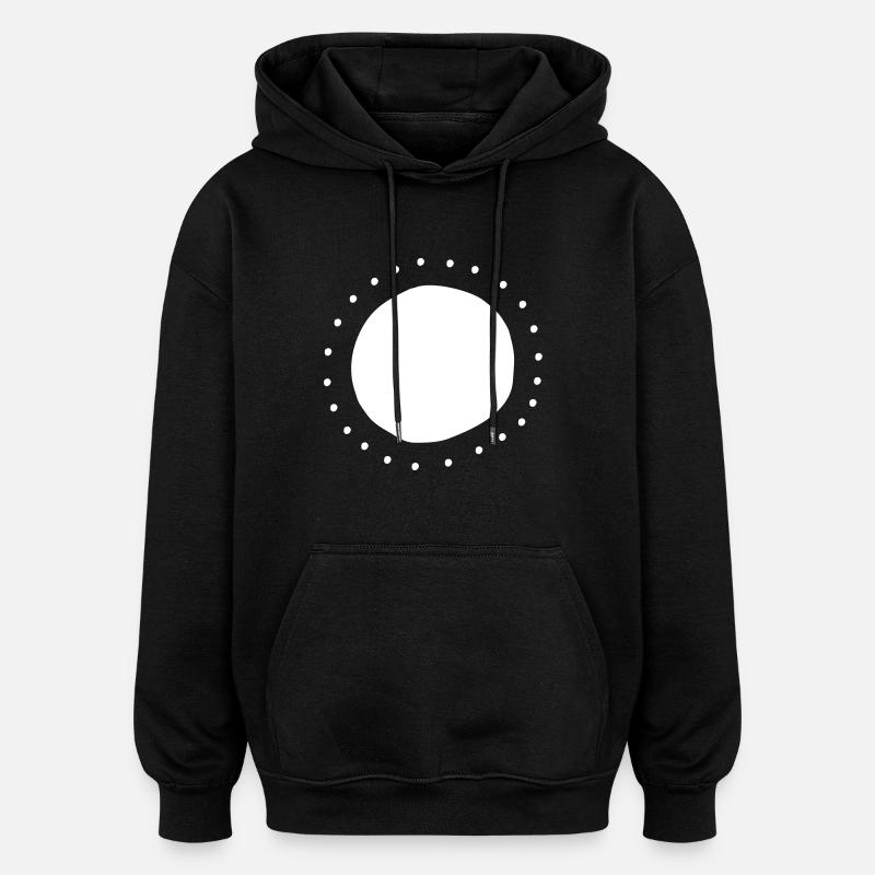 points Cercle forme - Sweat à capuche oversize unisexe - noir