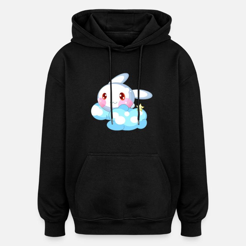Lapin doux enfants - Sweat à capuche oversize unisexe - noir
