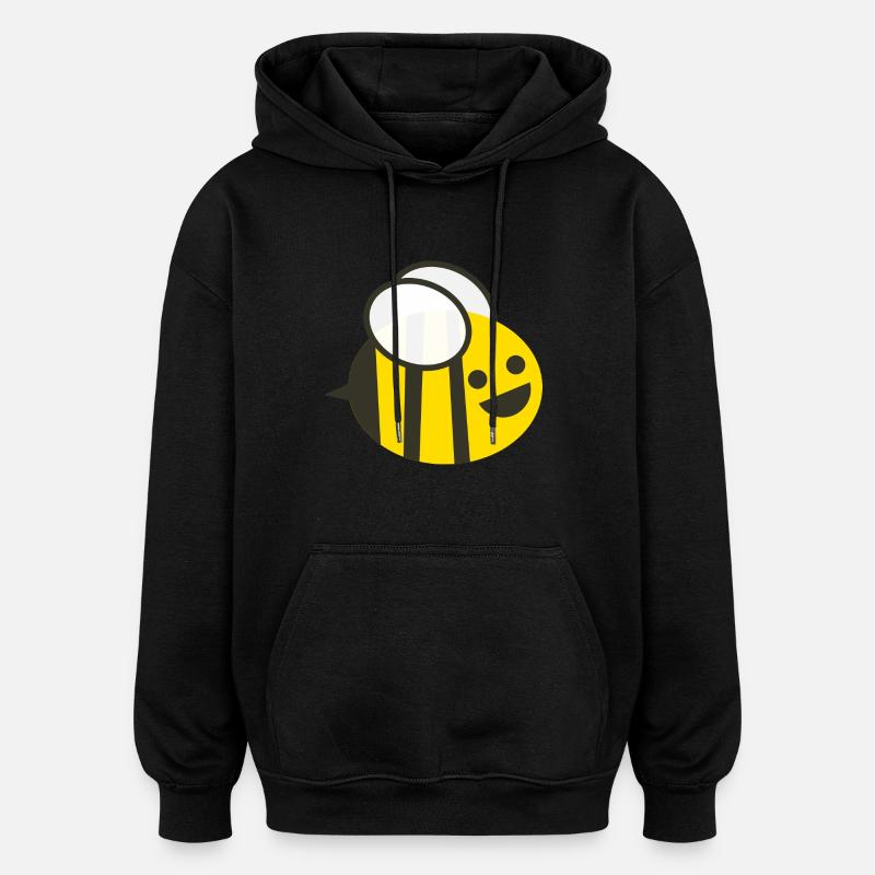 Biene - Oversized Unisex Hoodie - Schwarz