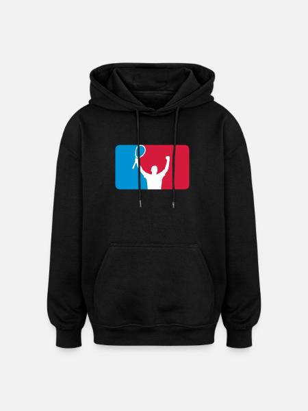 Tennisspieler - Oversized Unisex Hoodie - Schwarz