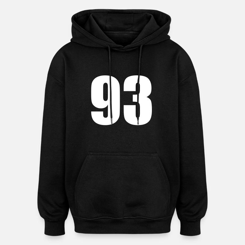 93 - Sweat à capuche oversize unisexe - noir