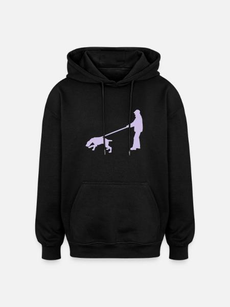 mantrailer_2_cb - Oversized Unisex Hoodie - black