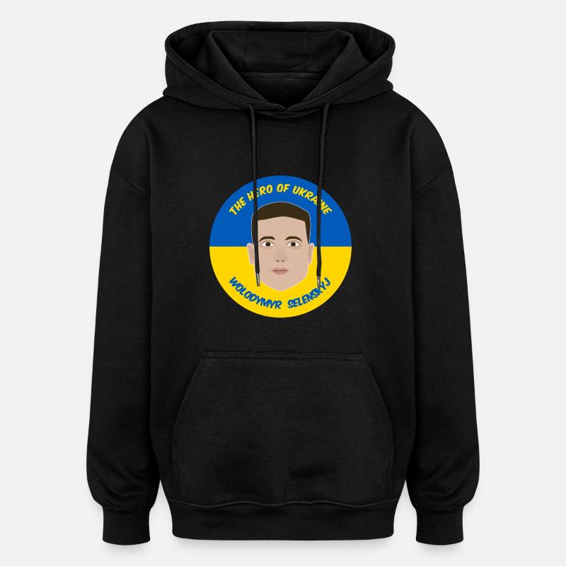 Zelensky Ukraine - Sweat à capuche oversize unisexe - noir