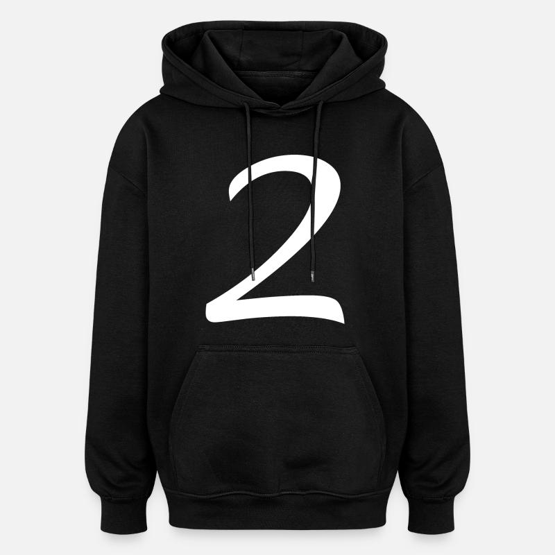 2 - Oversized Unisex Hoodie - black