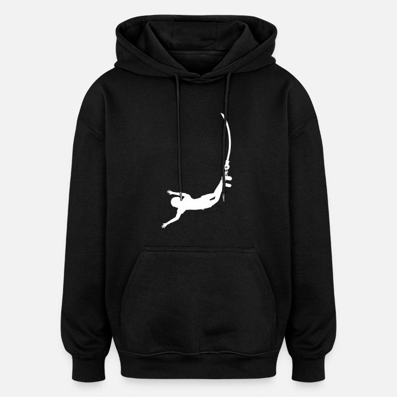 saut à l'élastique - Sweat à capuche oversize unisexe - noir