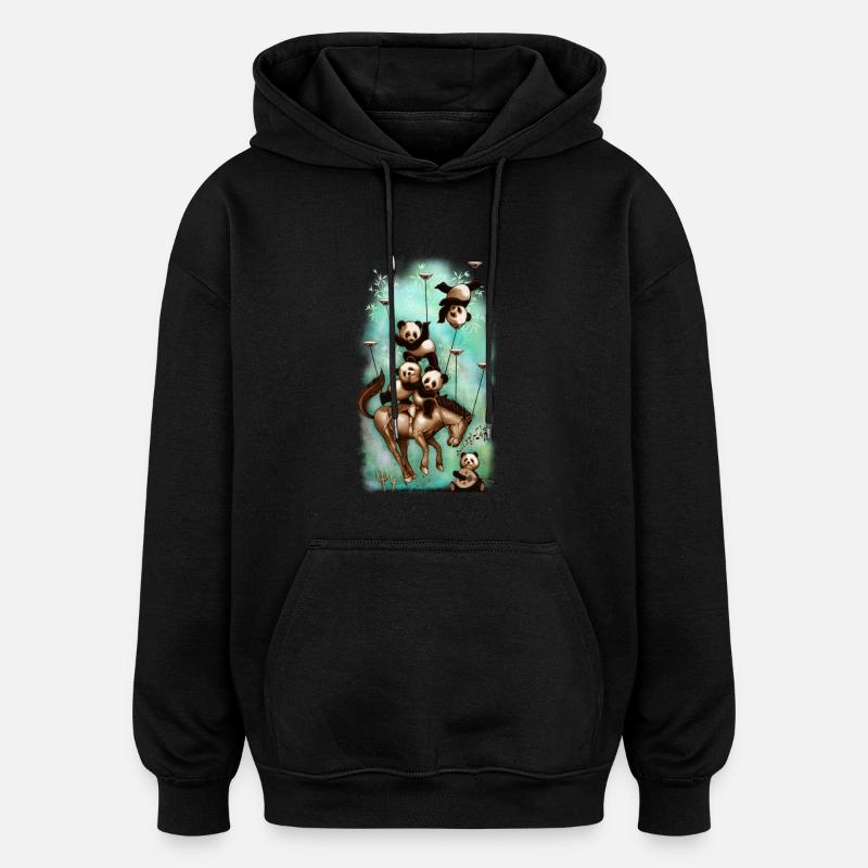 acrobatrodeo_MARKET - Sweat à capuche oversize unisexe - noir