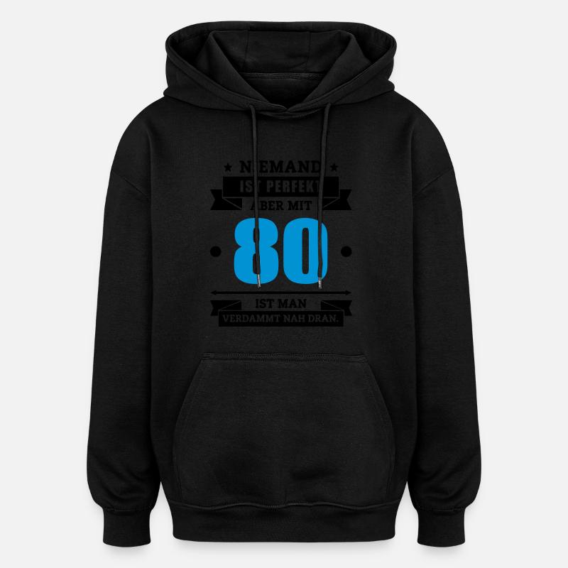 Funshirt 80 - Oversized Unisex Hoodie - Schwarz