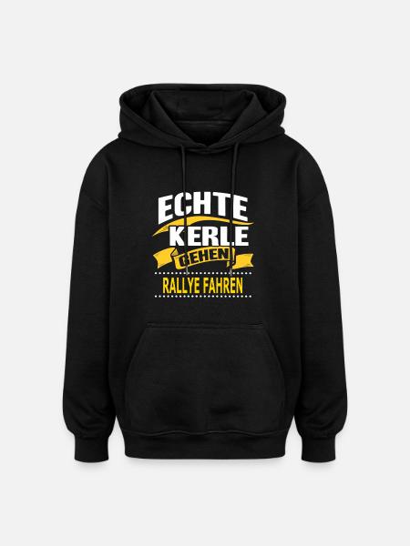 RALLYE FAHREN - Oversized Unisex Hoodie - Schwarz