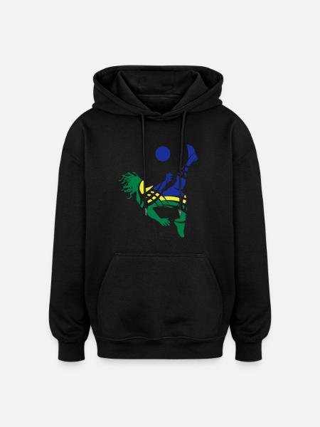 Soccer male de - Oversized Unisex Hoodie - Schwarz