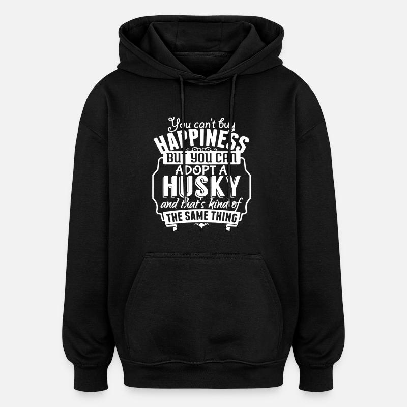 Chemise Husky Lovers - Sweat à capuche oversize unisexe - noir