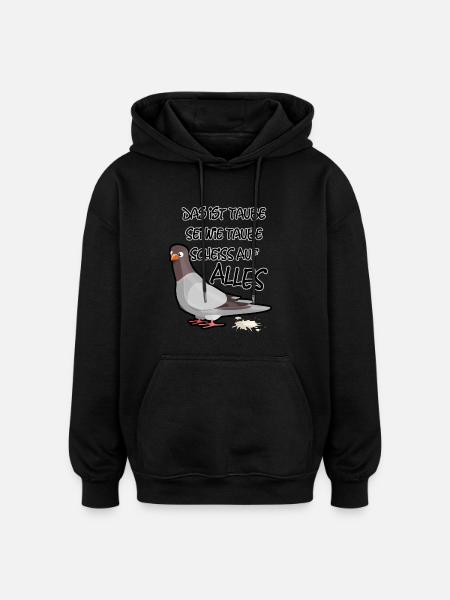 Kaka Taube - Oversized Unisex Hoodie - Schwarz