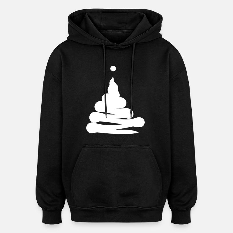 Pile de point d'exclamation - Sweat à capuche oversize unisexe - noir
