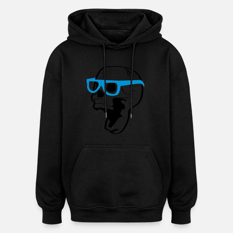 funny skull - Oversized Unisex Hoodie - Schwarz