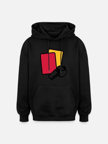 Arbitre - Sweat à capuche oversize unisexe - noir