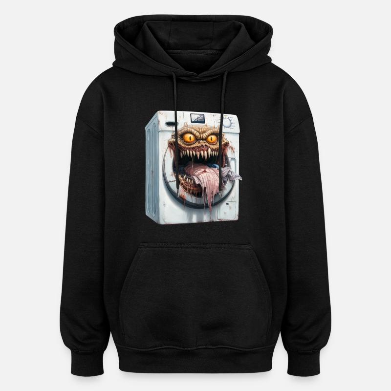 Dämonische Waschmaschine - Oversized Unisex Hoodie - Schwarz