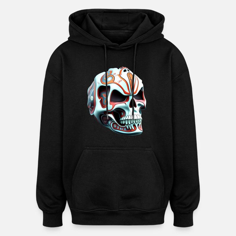 Skull no. 1 - Oversized Unisex Hoodie - black