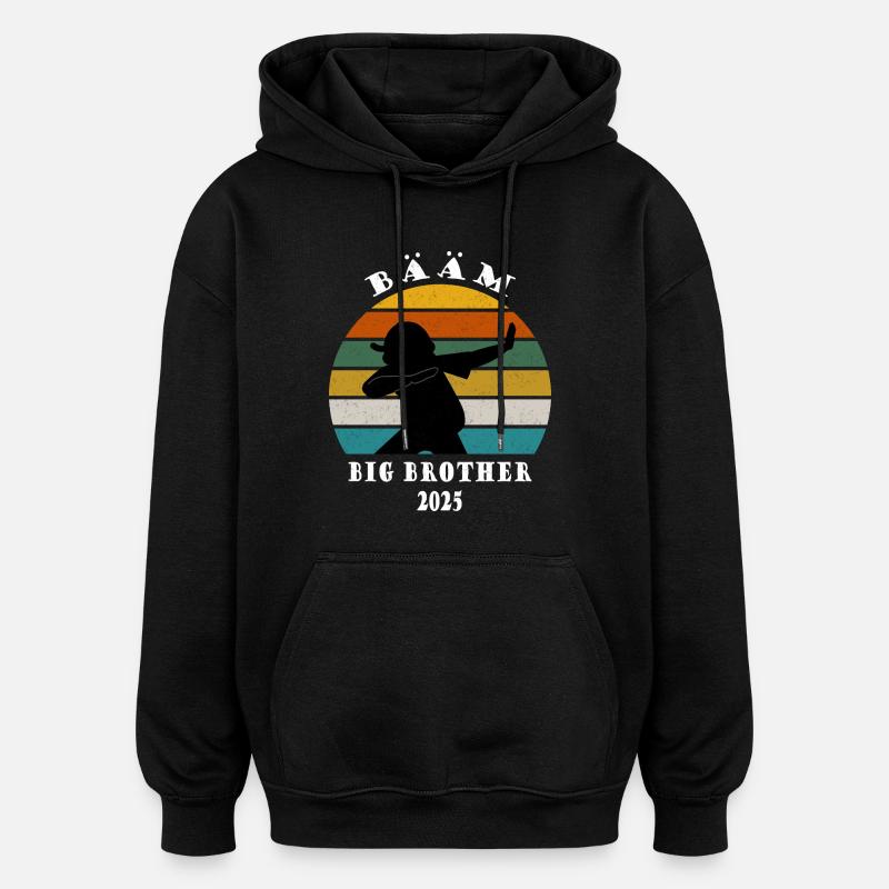 Kids Big Brother 2025 Annonce Cadeau Dab - Sweat à capuche oversize unisexe - noir