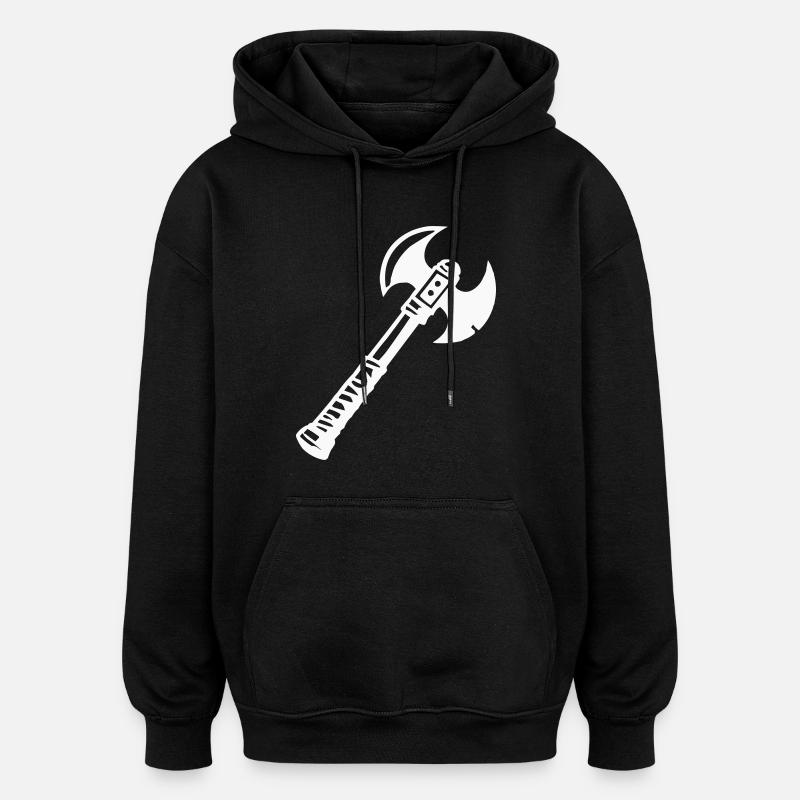 Hache 1 - Sweat à capuche oversize unisexe - noir