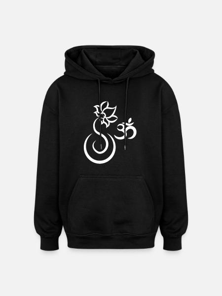 Yoga Yoga Ayurveda Logo - Oversized Unisex Hoodie - black