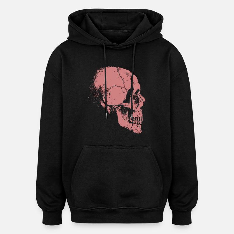 squelette - Sweat à capuche oversize unisexe - noir