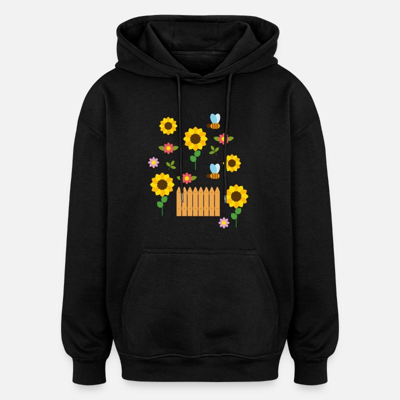 été - Sweat à capuche oversize unisexe - noir