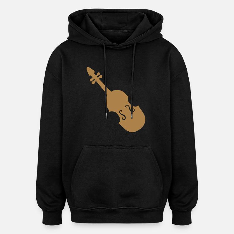cadeau violon pour les musiciens - Sweat à capuche oversize unisexe - noir
