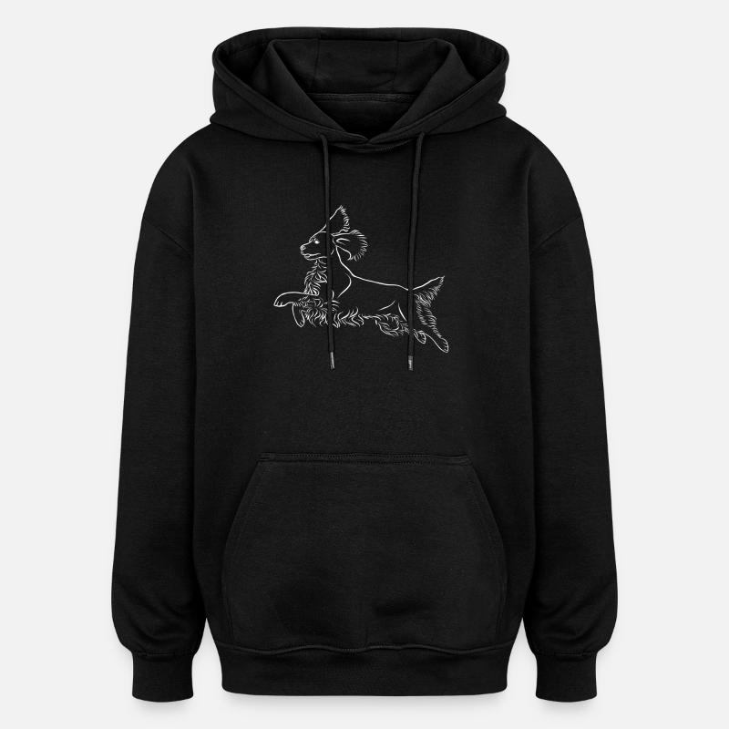 Springer Spaniel - Oversized Unisex Hoodie - black