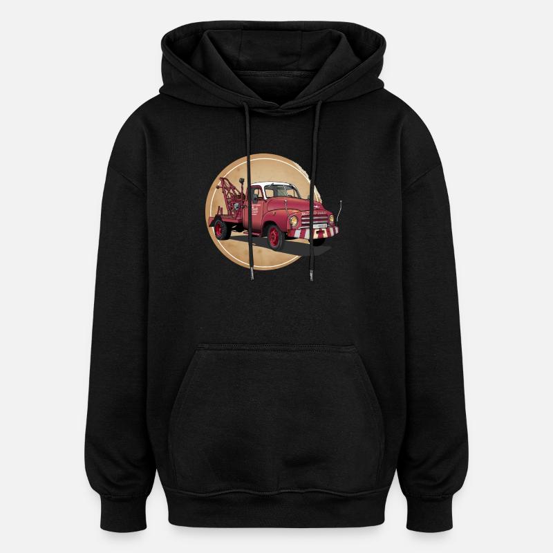 Abschleppwagen Oldtimer - Oversized Unisex Hoodie - Schwarz