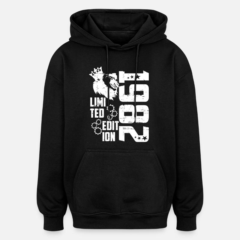 1982 Born Édition Limitée - Sweat à capuche oversize unisexe - noir