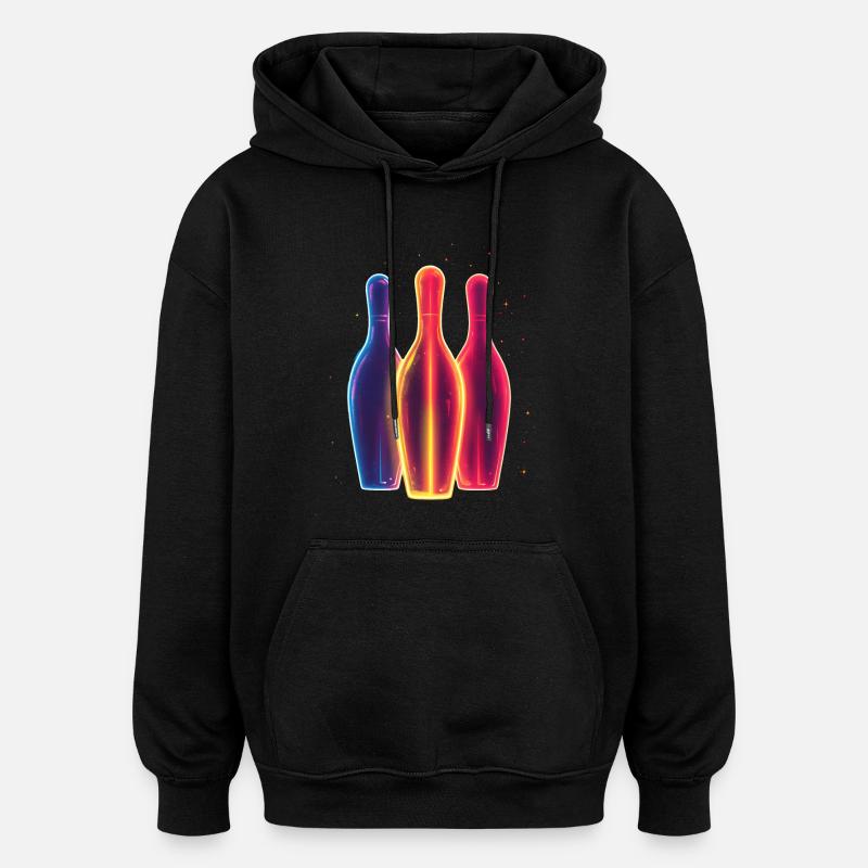 Bowling des années 90 - Sweat à capuche oversize unisexe - noir