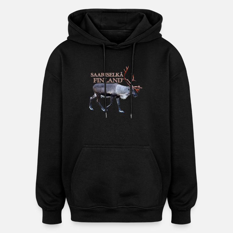 Saariselka - Oversized Unisex Hoodie - black