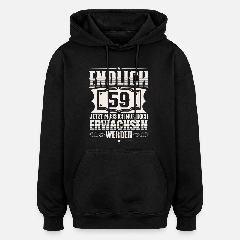 59th Birthday - Oversized Unisex Hoodie - black